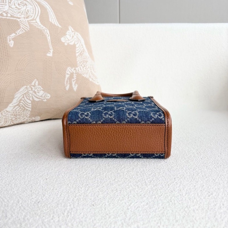 Gucci Retro丹寧琴譜包 15.5*19*6 95新 配件塵袋 可調節肩帶-6