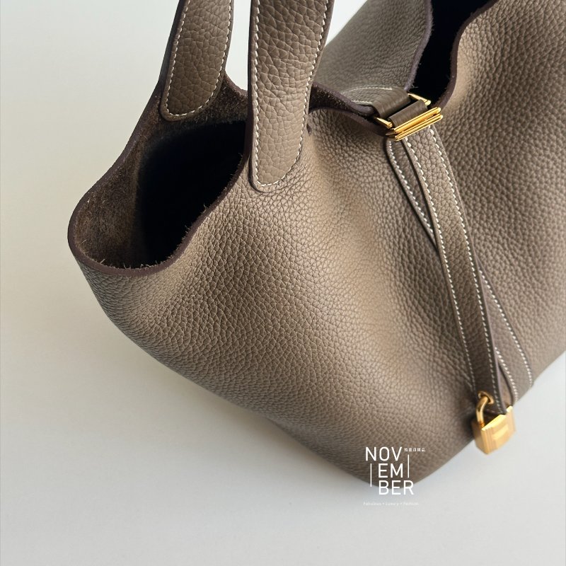 99新🆕 Hermès 愛馬仕 Picotin 22 大象灰金釦-3