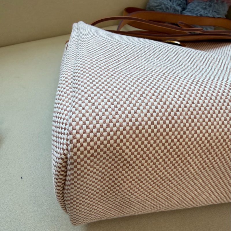 愛馬仕/hermes金棕華夫格帆布金扣Herbag31 鑰匙鎖 票,原始成色好。-6