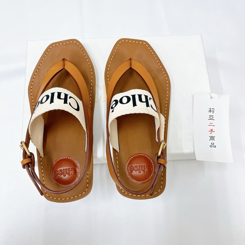 莉亞精品♡Chloe鞋款37 涼鞋 二手-2