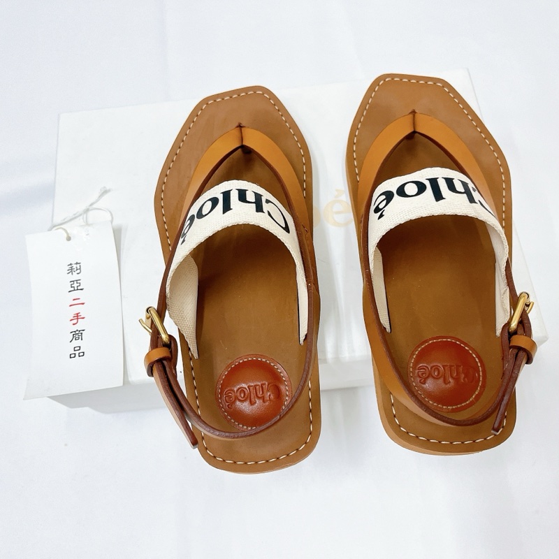 莉亞精品♡Chloe鞋款37 涼鞋 二手-3