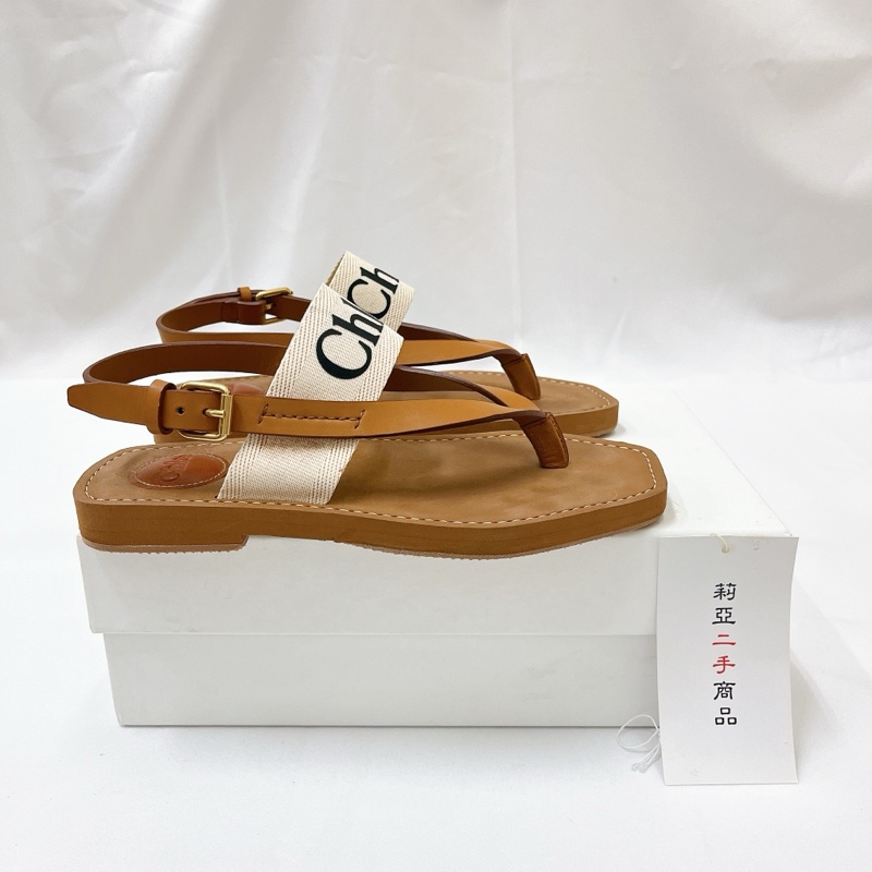 莉亞精品♡Chloe鞋款37 涼鞋 二手-5