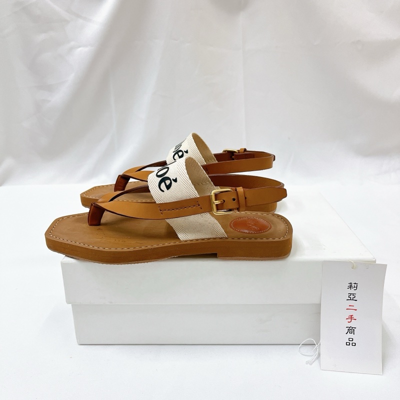 莉亞精品♡Chloe鞋款37 涼鞋 二手-7