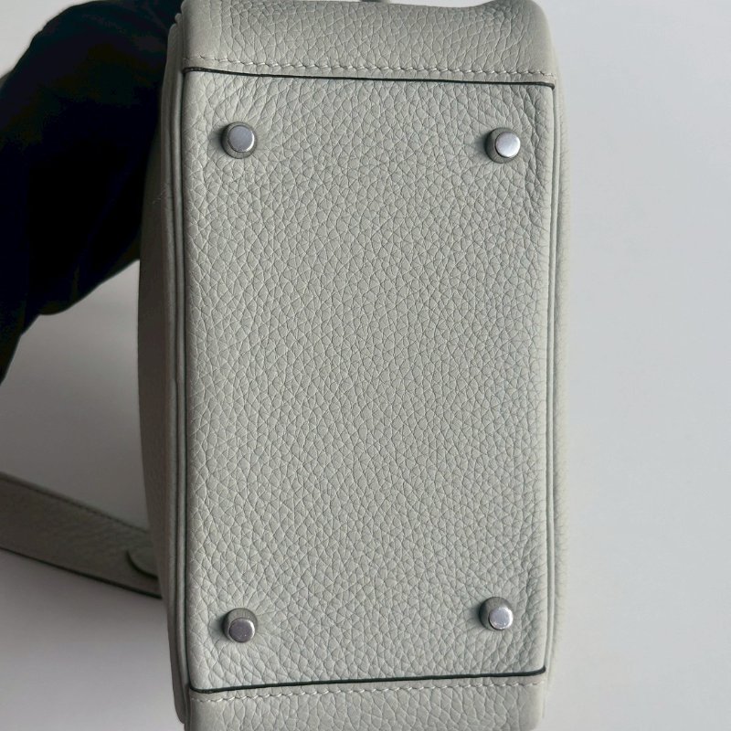 閒置新✨ Hermès 愛馬仕 Mini Lindy 冰晶灰銀釦二代-6