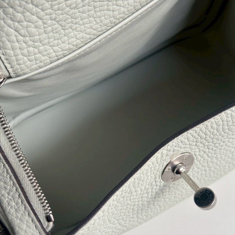 閒置新✨ Hermès 愛馬仕 Mini Lindy 冰晶灰銀釦二代-10