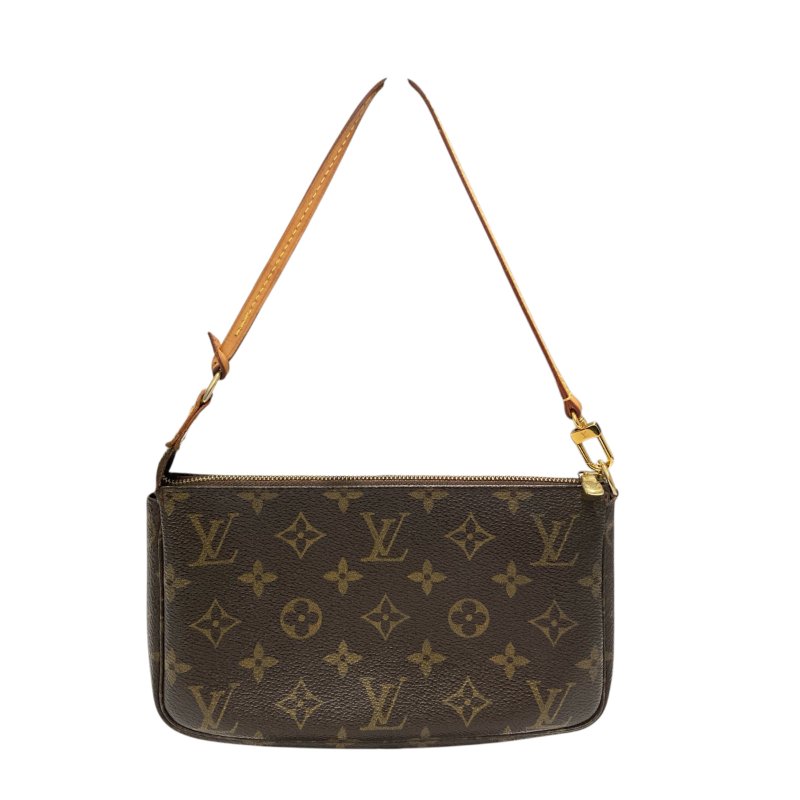 LOUIS VUITTON 路易威登 M51980 Pochette Accessoires 麻將包 腋下包 肩背包 PVC帆布 棕色老花 金釦-0