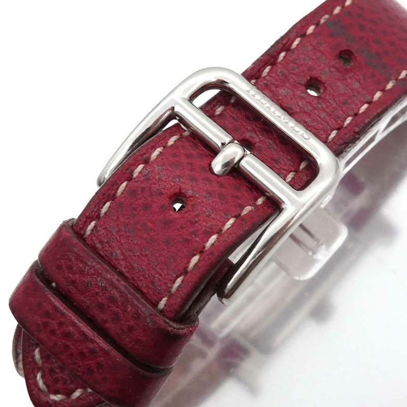 愛馬仕 H-Watch HH1 210 女士腕錶 銀色紅色石英錶-5