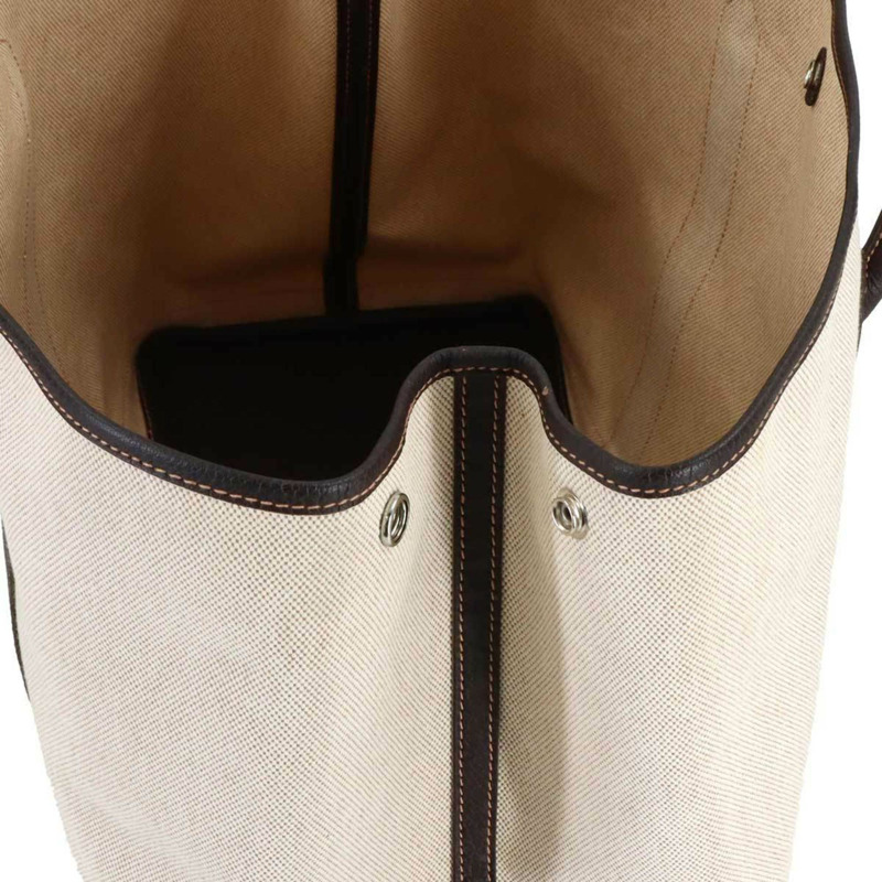愛馬仕 Garden 43 GM 手提包，Toile H Negonda Natural Marron 帆布，□H 印記，銀色五金，派對-7
