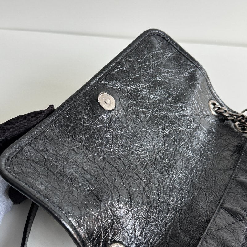 99新🆕 Saint Laurent YSL 聖羅蘭 Niki 中號 黑色銀鏈-8