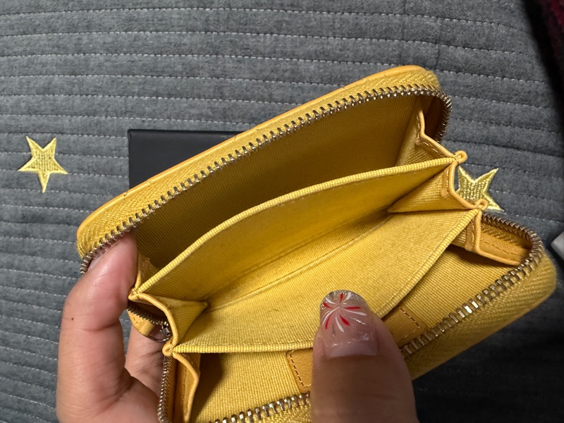 CHANEL 經典款 拉鍊零錢包/卡包 招財黃-4