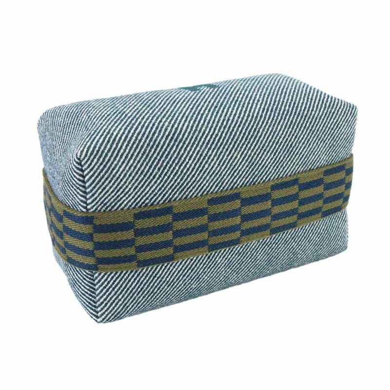 愛馬仕 Bride a Brac PM 手提包,羊毛斜紋布,深藍色,銀色五金-2