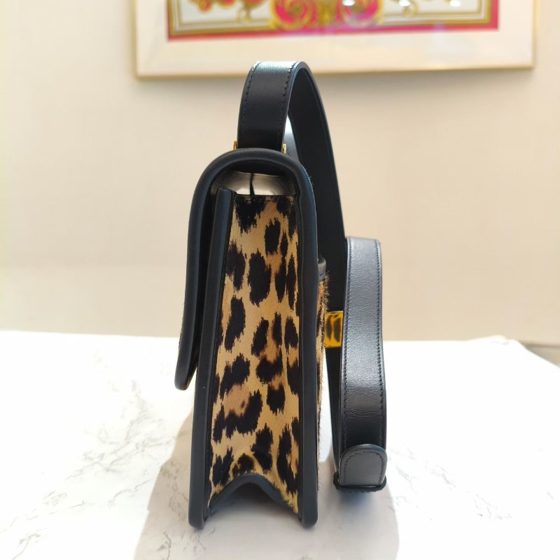 Dior 30 MONTAIGNE     盒子包 米色馬毛牛皮革 Mizza圖案 豹紋 24*8*17 99新配件塵袋-5