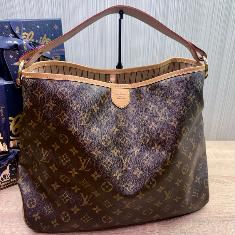 LV M40353 delightful MM單把肩背購物包托特包-3