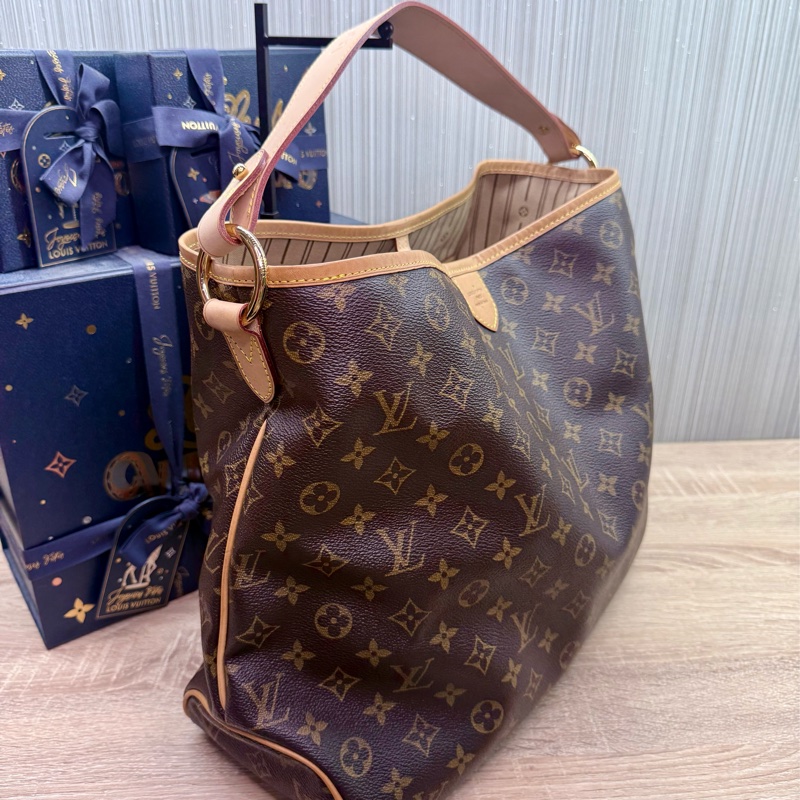 LV M40353 delightful MM單把肩背購物包托特包-4