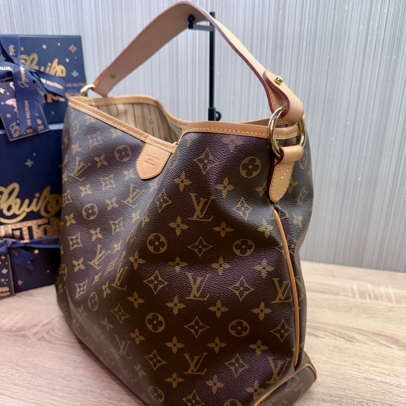 LV M40353 delightful MM單把肩背購物包托特包-5