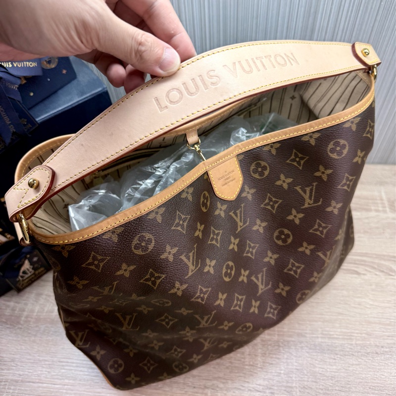 LV M40353 delightful MM單把肩背購物包托特包-9