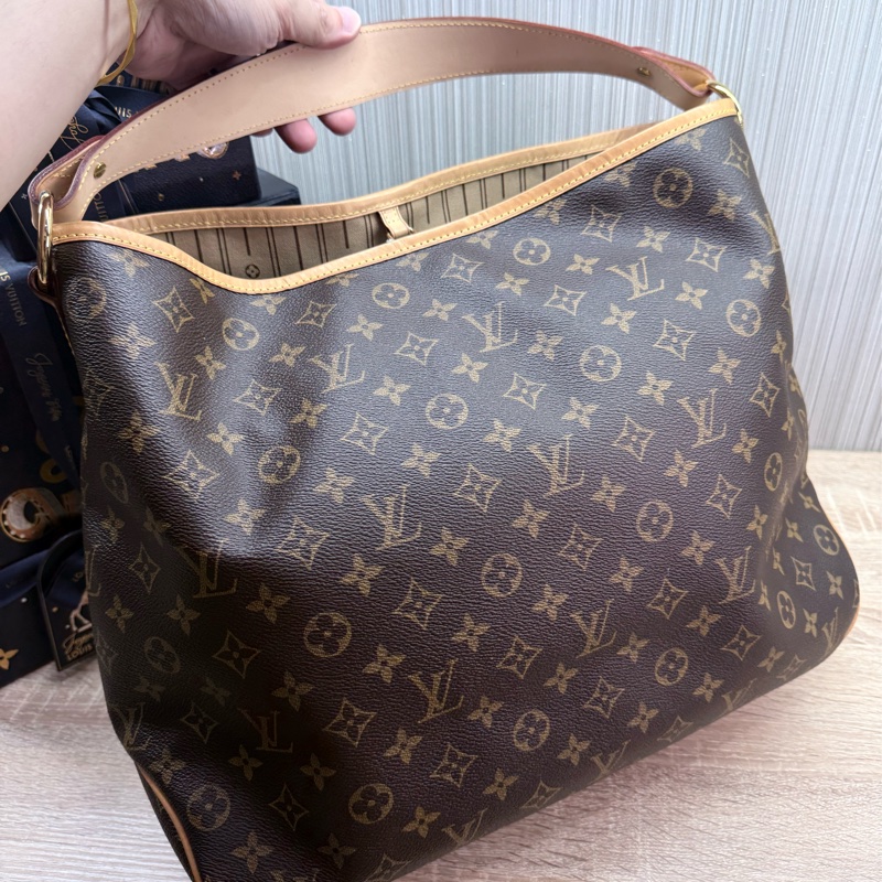 LV M40353 delightful MM單把肩背購物包托特包-10