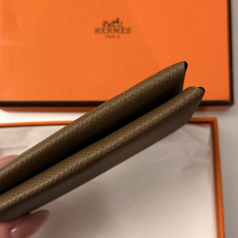 Hermes Calvi 愛馬仕卡夾 大象灰(拍照燈光會有一些色差)-7