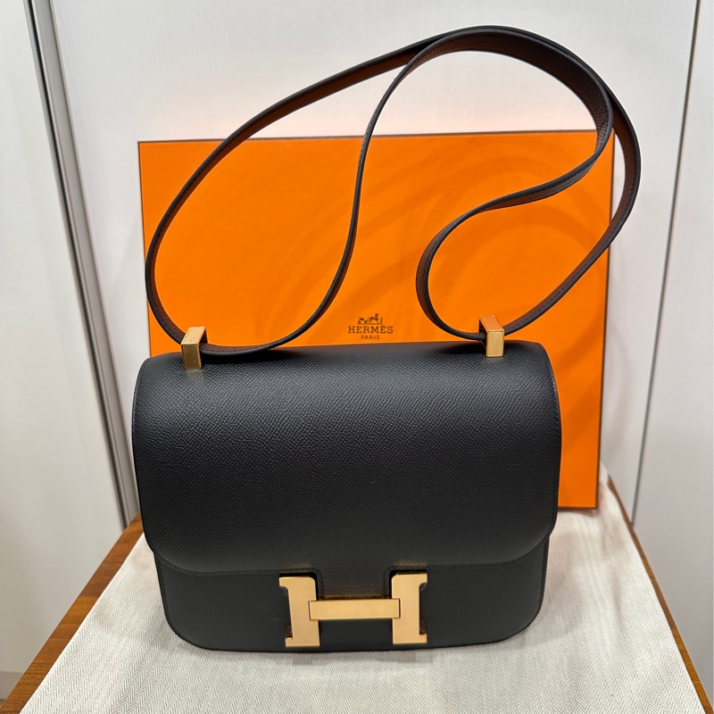 ꧁ Hermès 🖤Constance 康康包24🖤 黑色金扣 ꧂-0