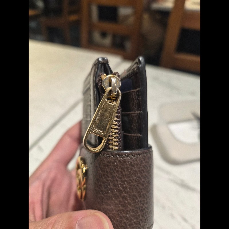 Gucci ophidia綠紅織帶扣式拉鍊中夾-2