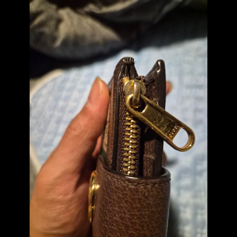 Gucci ophidia綠紅織帶扣式拉鍊中夾-5