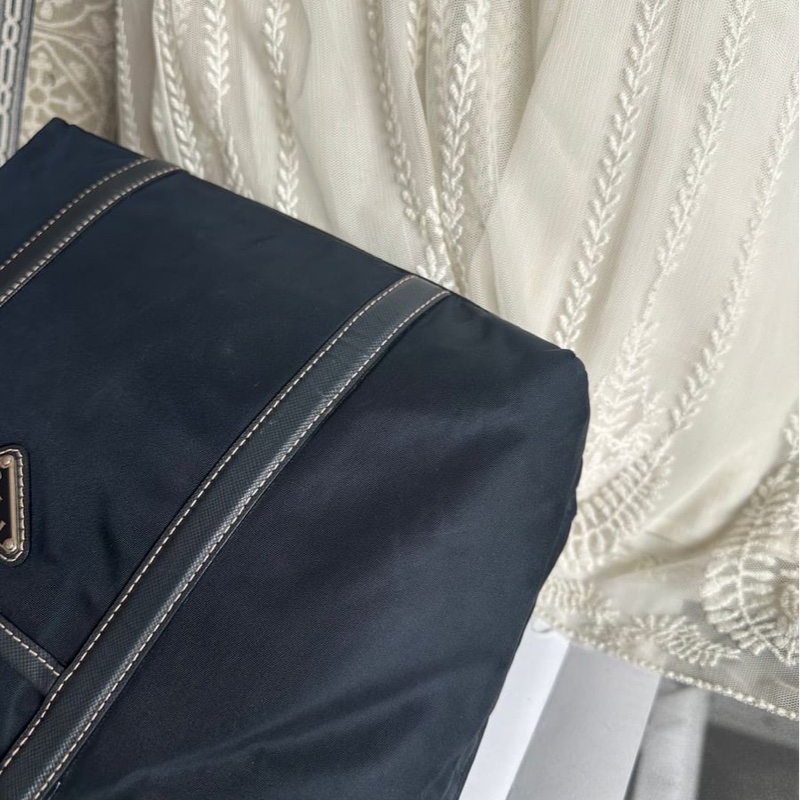 普拉達包 尼龍 海軍藍 托特包 包包 皮革包 二手 古董包 古董 中古包 二手 prada Re-Nylon navy shoulder bag-12