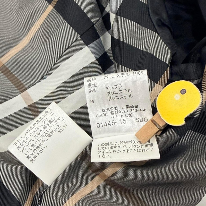 BURBERRY 藍標 雙排扣短版腰帶風衣 黑色-9