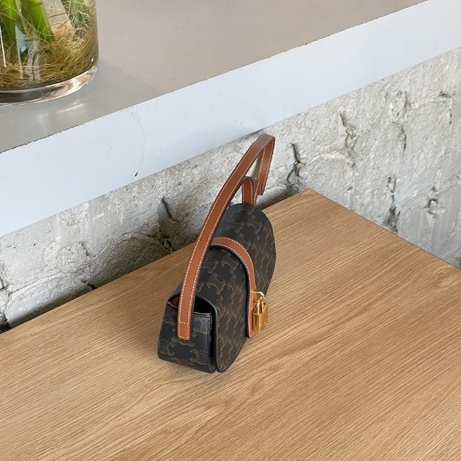 Celine 10I592 凱旋門老花 Taubou 鎖頭包-6