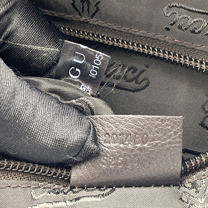 GUCCI 棕色壓花公文手提包 無肩帶 尺寸40*28 無附件-7