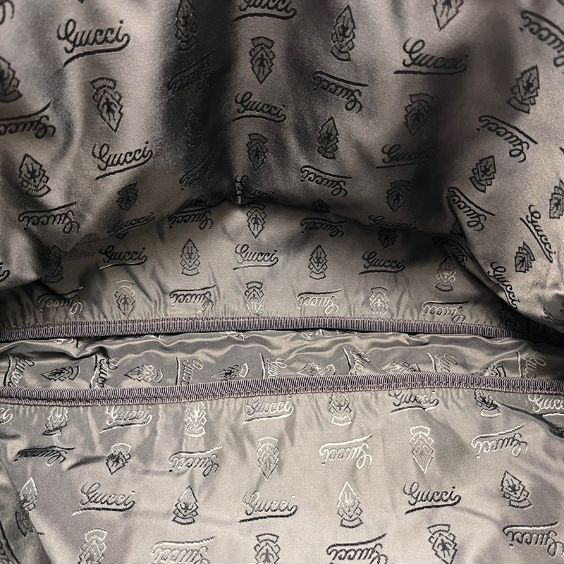 GUCCI 棕色壓花公文手提包 無肩帶 尺寸40*28 無附件-8