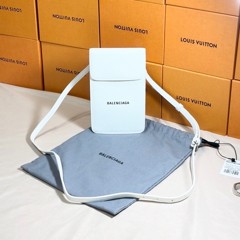 ✨近新閒置 Balenciaga 巴黎世家 黑白翻蓋手機包 肩背/斜背包