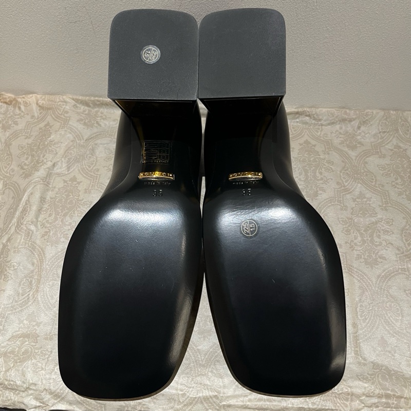 閒置新 未使用Gucci 馬銜扣方頭高跟鞋 黑色35碼 附件：盒子 塵袋-5