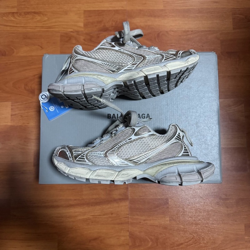 Balenciaga巴黎世家3xl做舊老爹鞋 厚底鞋 淺米色 35碼-0