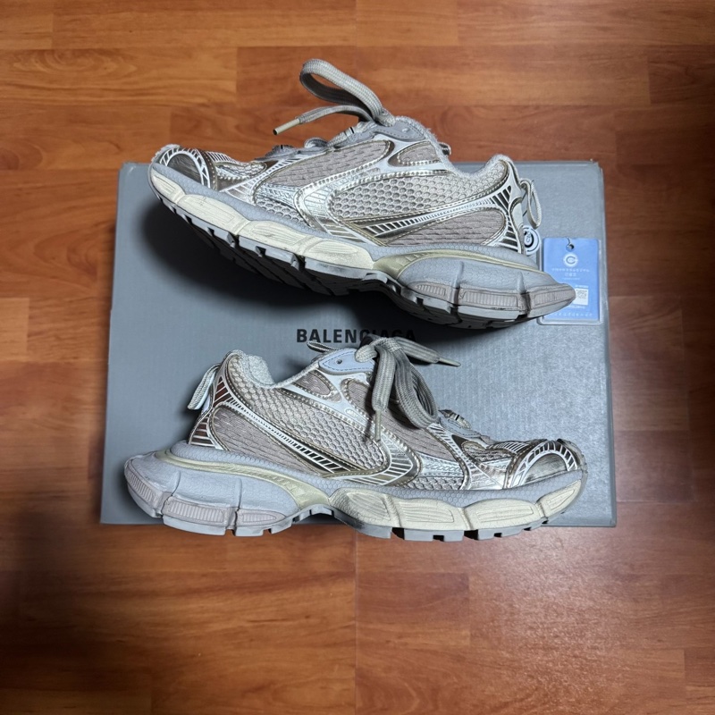 Balenciaga巴黎世家3xl做舊老爹鞋 厚底鞋 淺米色 35碼-1