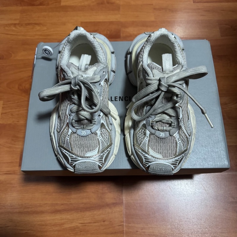 Balenciaga巴黎世家3xl做舊老爹鞋 厚底鞋 淺米色 35碼-2