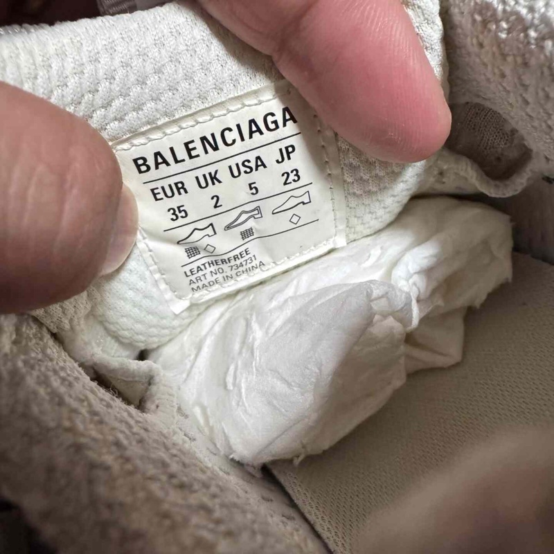 Balenciaga巴黎世家3xl做舊老爹鞋 厚底鞋 淺米色 35碼-5