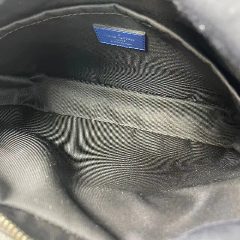 lv outdoor老花拼皮 郵差包藍色 經典老花配寶藍色 24*18*8.5 98新配件塵袋-2