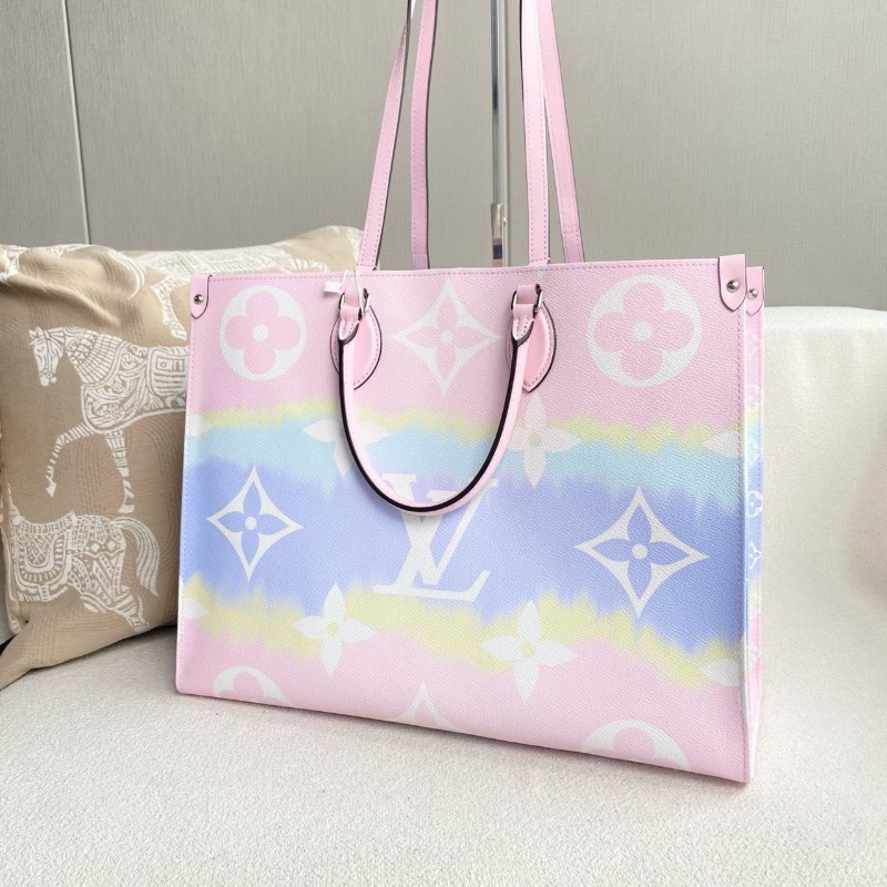 LV春夏限定彩虹漸變Onthego大號41*32*17 99新配件塵袋 購證-3