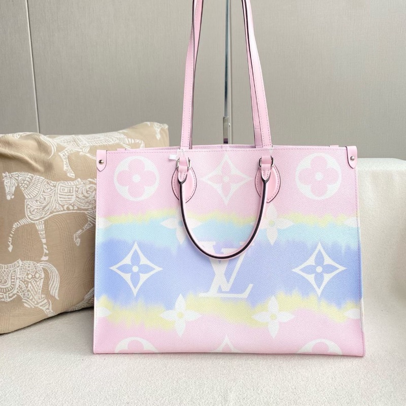 LV春夏限定彩虹漸變Onthego大號41*32*17 99新配件塵袋 購證-6