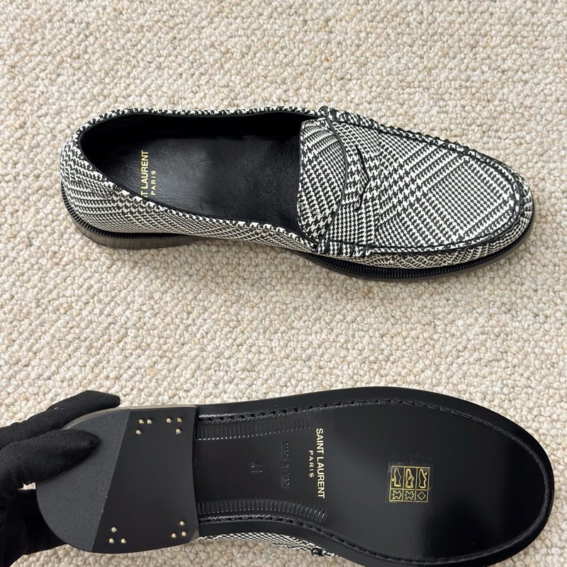 閒置新 未使用 SAINT LAURENT聖羅蘭 樂福鞋 附件:塵袋-4