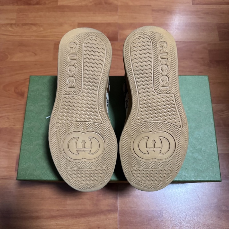 Gucci古馳餅乾鞋 低幫GG滿印時尚休閒板鞋 女款 棕色 36.5碼-10