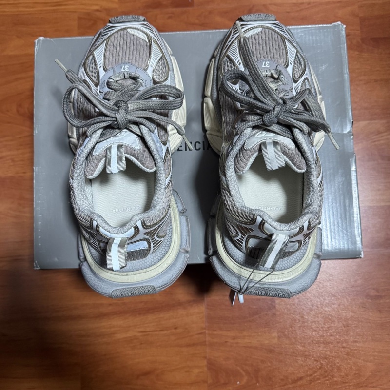 Balenciaga巴黎世家3xl休閒鞋 做舊老爹鞋 淺米色 37碼-4