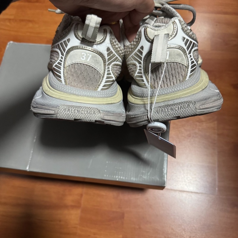 Balenciaga巴黎世家3xl休閒鞋 做舊老爹鞋 淺米色 37碼-5