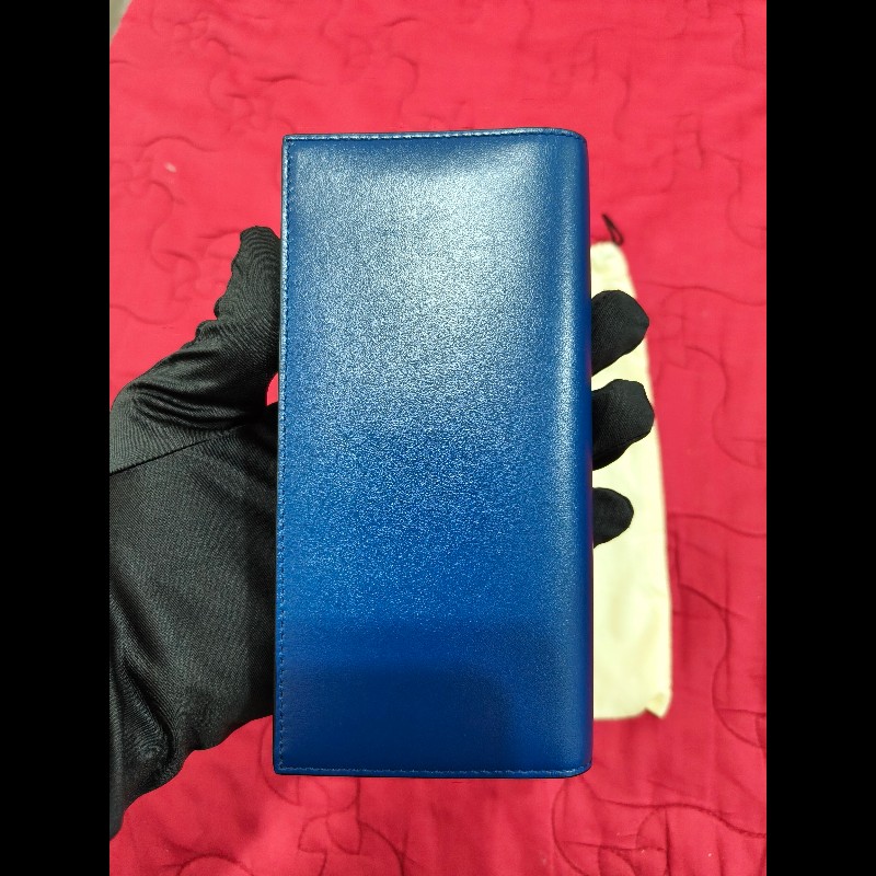 Montblanc 萬寶龍 藍色長夾 真品 全新 急售-1