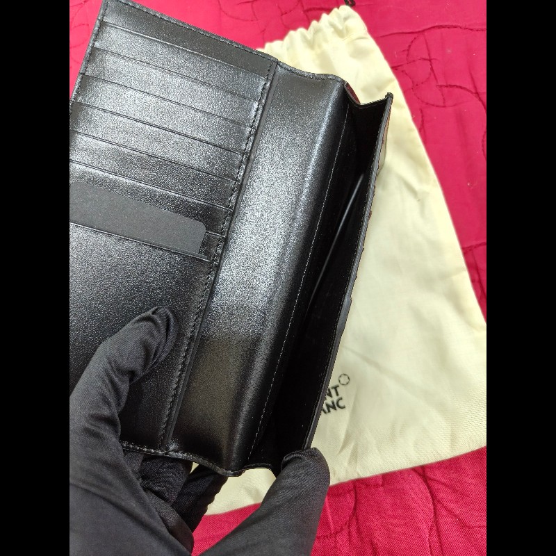 Montblanc 萬寶龍 藍色長夾 真品 全新 急售-3