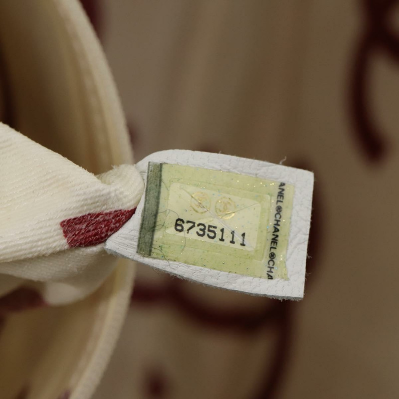 【日本直送】香奈兒塑膠鏈條手提包 草編 白色 CC Auth 171126-10