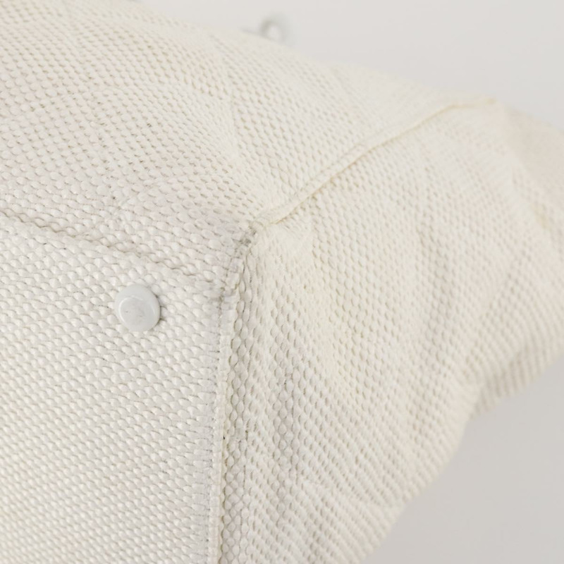 【日本直送】香奈兒塑膠鏈條手提包 草編 白色 CC Auth 171126-14