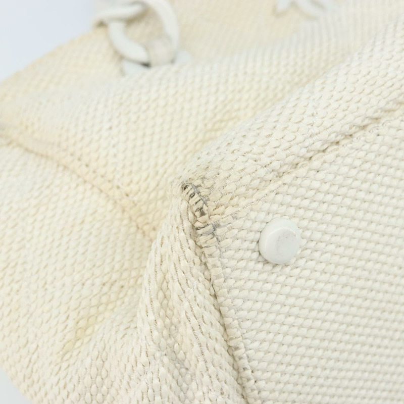 【日本直送】香奈兒 (CHANEL) Matelasse 塑膠鏈條單肩包 草編 米色 金 CC 標誌 Auth 170647A-13