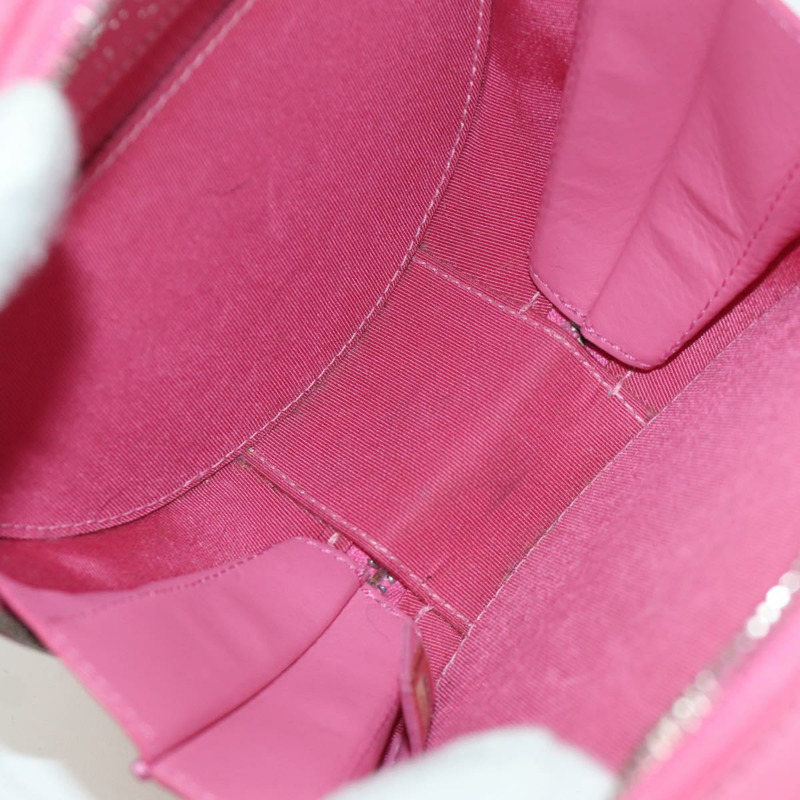 【日本直送】香奈兒 (CHANEL) 漆皮粉紅銀色雙C標誌鏈條單背包 ARZ544SAM-8