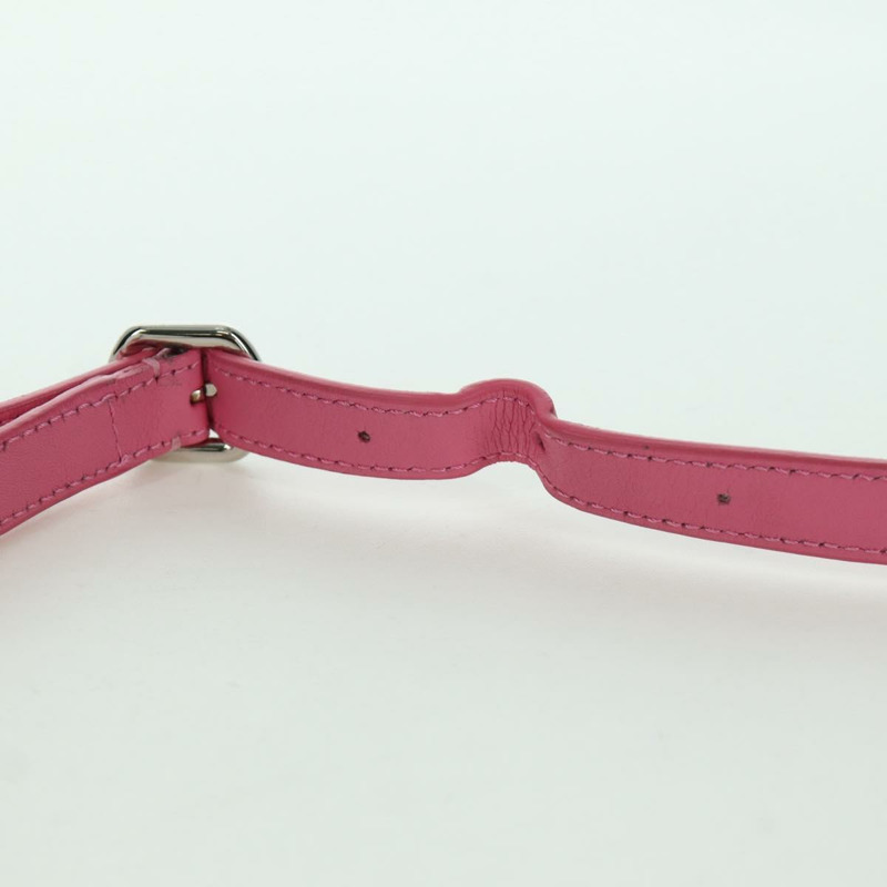 【日本直送】香奈兒 (CHANEL) 漆皮粉紅銀色雙C標誌鏈條單背包 ARZ544SAM-17